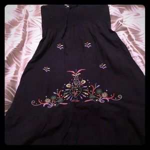 Lagaci halter style black dress w/ tie